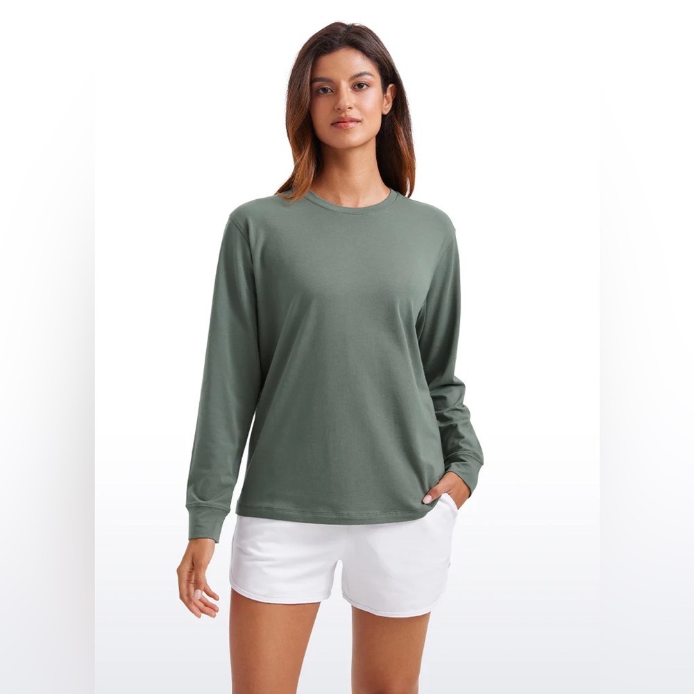 CRZ YOGA Long Sleeve Tee in Sage Green